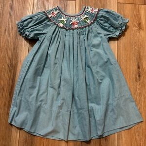 Rosalina Collection Smocked Girls 12 M Christmas Dress Ornaments